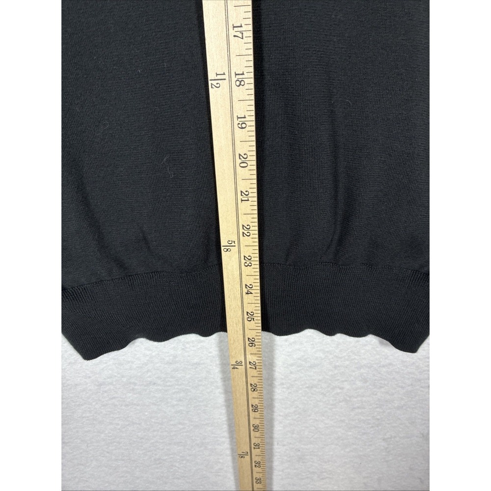 Polo Ralph Lauren Pima Cotton V Neck Sweater Mens Large Black Purple Pony Logo - Picture 6 of 6